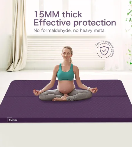 Miniatura 7 de nuveti Tapete Grande para Ejercicios - Tapete de Yoga de 15mm/20mm/30mm de Grosor Tapete de Ejercicios para Fitness, Yoga, Pilates, Estiramientos
