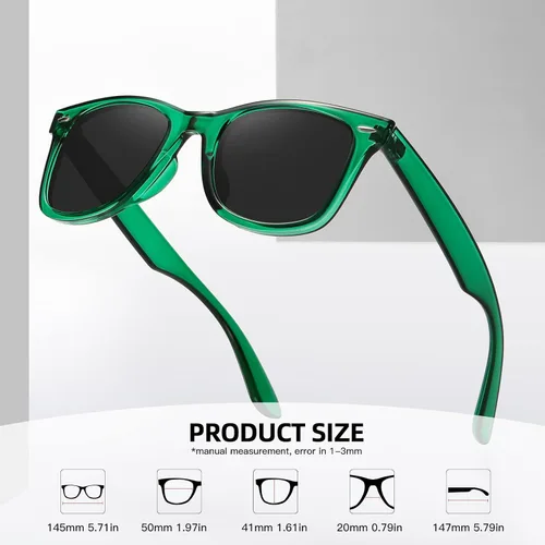 Miniatura 126 de MEETSUN Polarized Sunglasses for Women Men Classic Retro Square Frame Driving Sun Glasses UV Protection