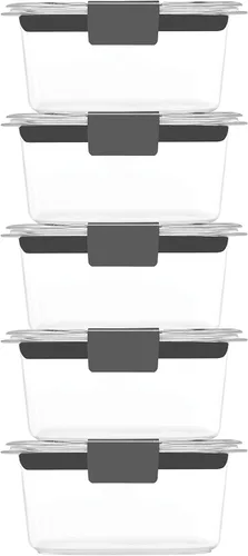 Miniatura 2 de Rubbermaid Brilliance - Juego de contenedores de almacenamiento de alimentos sin BPA, paquete múltiple, recipientes de plástico de 1.3 tazas