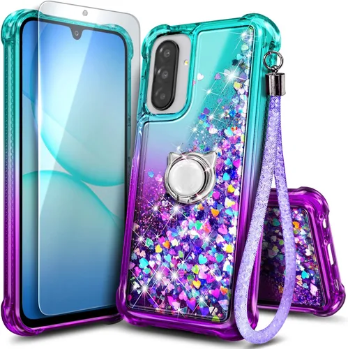 Miniatura 96 de NGB Diseñada para funda Samsung Galaxy Note 10+ (Plus), Rosa/Aguamarina Funda con Purpurina Líquida Brillante Linda para Mujeres Niñas Niños
