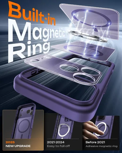 Miniatura 45 de TOCOL Funda para iPhone 11, compatible con Magsafe, protección completa de cámara, imanes integrados, protección contra caídas, funda translúcida