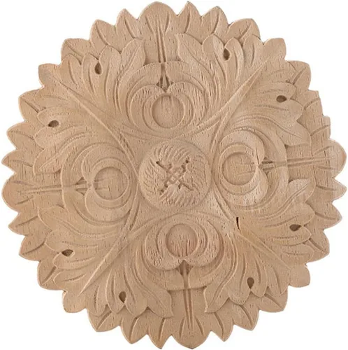 Miniatura 20 de Aplique de esquina tallada en madera para muebles del hogar, puerta, gabinete, decoración sin pintar, muebles tallados apliques onlays