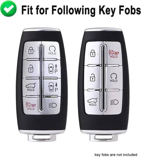 Miniatura 2 de Funda para llavero Hyundai Genesis G80 Gv80 6 8 botones protección completa Smart Car Key Shell Holder (azul)