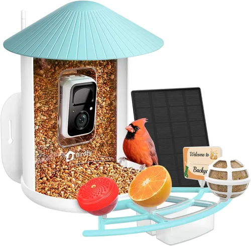 Miniatura 10 de NETVUE Birdfy® Hummee - Comedero inteligente para colibríes con cámara, videos de aves de captura automática y observación de aves de cerca, Azul