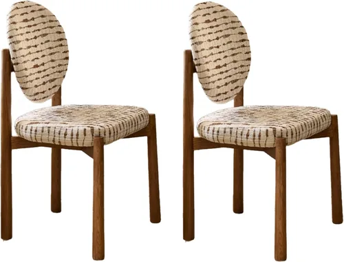 Miniatura 23 de Upholstered Dining Chairs with Fabric/Plush Cushion, Wooden Dining Room Chair Set of 1/2/4, Kitchen Chair for Living Room Balcony Black+brown