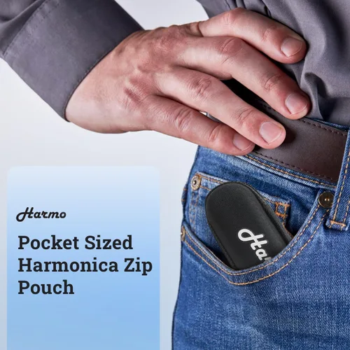 Miniatura 6 de Harmo nica Case Chromatic Harmonica - Funda negra con cremallera (10 agujeros diatónicos)