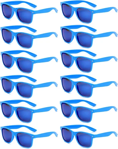 Miniatura 15 de Eyegla Paquete de 8/12/18 lentes de sol de neón a granel coloridos para fiesta, gafas retro para fiesta para adultos, hombres y mujeres