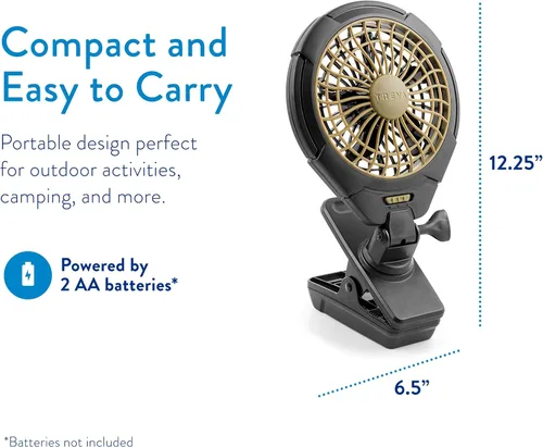 Miniatura 7 de O2COOL Ventilador portátil con baterías de 5 pulgadas