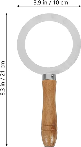 Miniatura 2 de Cabilock 2 anillos de acero inoxidable para hornear, taza de café con leche tostada, mango de madera, cubierta de junta para té, postre, tienda