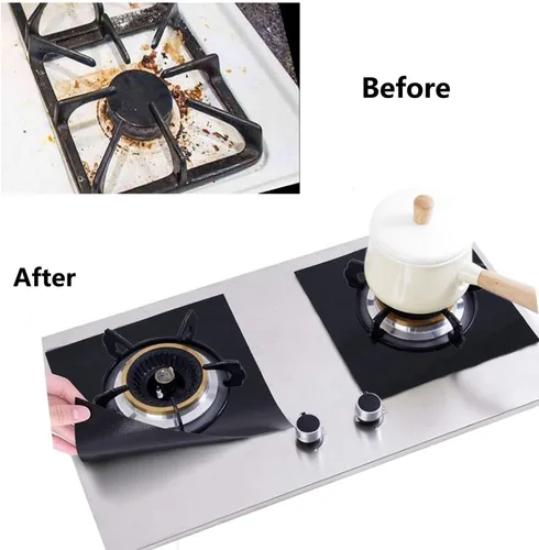 Miniatura 3 de Forlivese Fundas reutilizables para quemadores de estufa de gas, paquete de 10 protectores antiadherentes para quemadores de estufa, tamaño 10.6 x