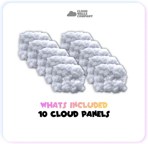 Miniatura 8 de Paneles de pared de nube esponjosa Juego de techo de nube LED - Paneles 3D para despegar y pegar 10 paneles - Paneles de pared acústicos