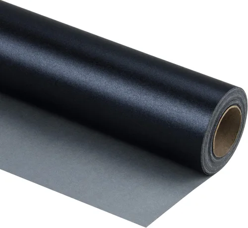 Miniatura 35 de RUSPEPA Papel de regalo negro mate, color liso perlado, papel lustre perfecto para bodas, cumpleaños, Navidad, baby shower, 17 pulgadas x 32.8 pies