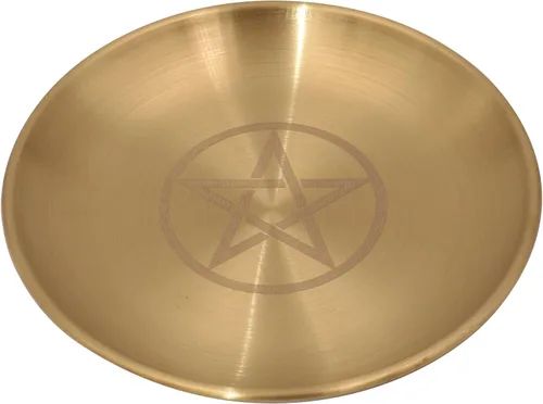 Miniatura 9 de Cuenco decorativo dorado de 5.5 pulgadas, plato ritual de oración de sabiduría ocular, ideal para uso en altar, quemador de incienso, cuenco