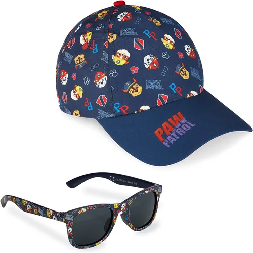 Paw Patrol Gorra de béisbol y gafas de sol para niños, sombrero de sol para niños y gafas de sol UV400 para niños