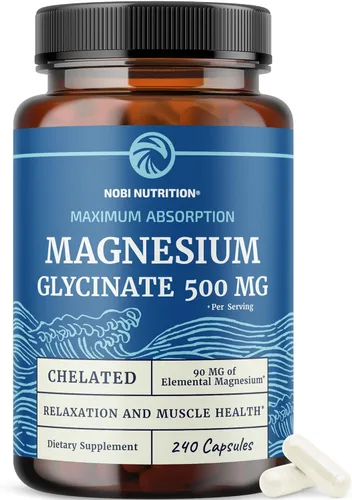 Miniatura 13 de Magnesium Glicinato 400mg Magnesio de Alta Absorción para el Sueño, la Calma, la Relajación Muscular, el Corazón, el Soporte Óseo y Nervioso