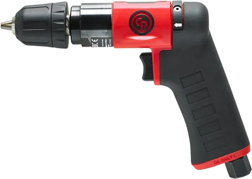 Miniatura 6 de Chicago Pneumatic CP7300RC - Taladro de potencia neumática, 1/4 de pulgada (0.256 in), reversible, mandril con llave, mango de pistola, 0.31 HP