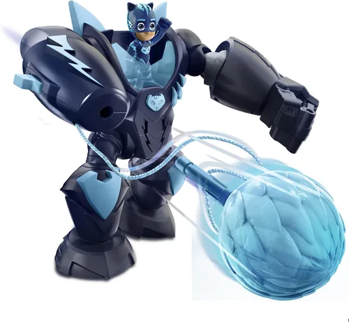 Miniatura 3 de PJ Masks Robo-Catboy - Juguete preescolar con luces y sonidos para niños de 3 años en adelante, traje de robot Catboy con figura de acción