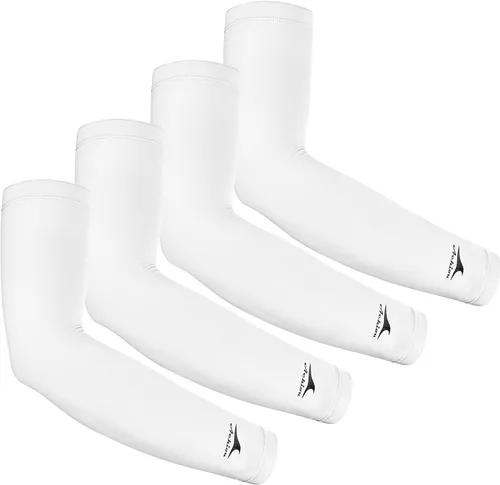 Miniatura 17 de Achiou Mangas de Brazo de Seda de Hielo Refrigerante, Mangas de Protección Solar UV de Verano, de Compresión UPF 50+ para Mujeres, Voleibol