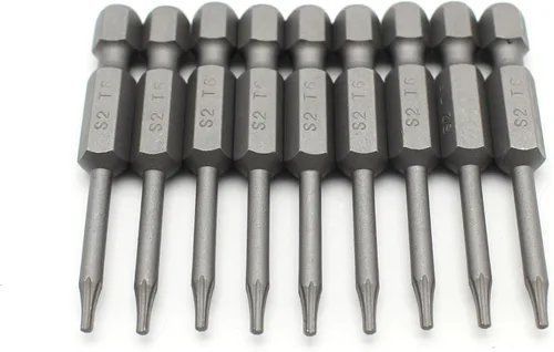 Miniatura 31 de TMAX Juego de puntas de destornillador de cabeza de estrella T6 Torx de 25 piezas, acero S2 de 6 puntos T-6 puntas de inserción de destornillador