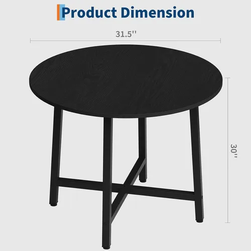 Miniatura 2 de IDEALHOUSE Mesa de comedor redonda de 31.5 pulgadas para 2-4, mesa de comedor de cocina pequeña para ahorrar espacio, mesa de cocina circular