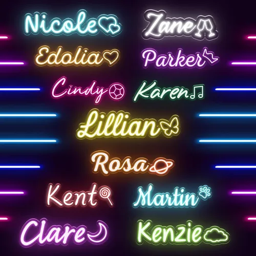 Miniatura 4 de Letreros de neón personalizados Sparklove para decoración de pared, regalos para niñas para decoración de habitación, regalo de Navidad para niñas