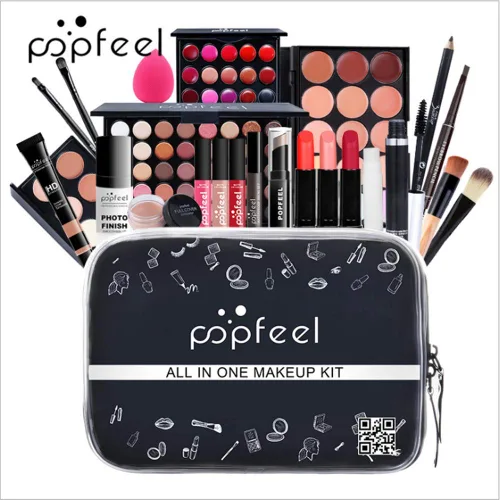 Miniatura 2 de Juego de regalo de maquillaje todo en uno de 24 unidades Kit para mujer completo esencial cosmético paquete básico incluye paleta de sombra