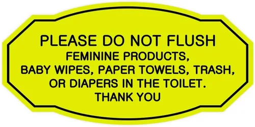 Miniatura 28 de Signs ByLITA Letrero de etiqueta victoriana Please Do Not Flush (Lt Gray), pequeño, 1 paquete Gris claro