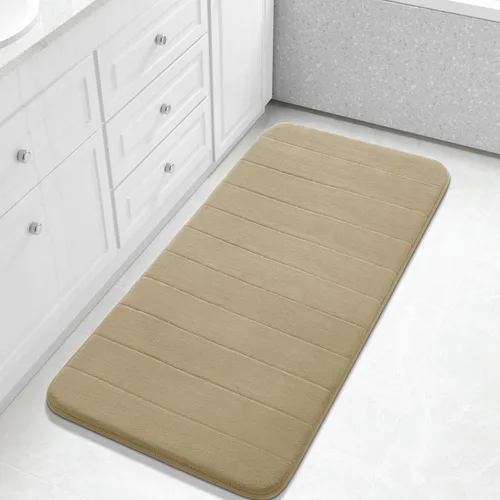 Miniatura 106 de Yimobra Tapete de baño de espuma viscoelástica, súper suave, absorbente, antideslizante, de secado rápido, lavable a máquina, tapete para bañera