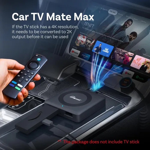 Miniatura 2 de Ottocast Car TV Mate Max - Convertidor de Fire TV Stick 2025 con CarPlay Android Auto, HD HDMI Adaptador de coche para emitir video/juego a coche