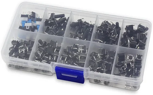 Miniatura 7 de Pulsador táctil micro interruptor momentáneo equipo surtido táctil de 10 valores 180 unidades OCR TM