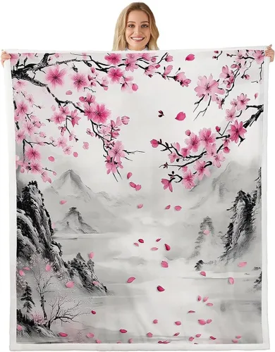 Miniatura 32 de Manfei Flower Throw Blanket Sunflower Rose Daisy Fuzzy Blanket, Botanical Floral Blanket for Bed Couch Sofa, Kids Boys Girls Room Decor