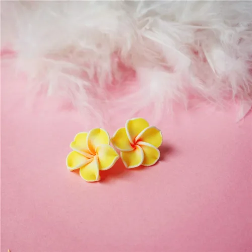 Miniatura 5 de Healifty Accesorios de girasol, 20 unidades, arcilla polimérica, espaciador de flores de plumeria, cuentas sueltas, abalorios florales para hacer