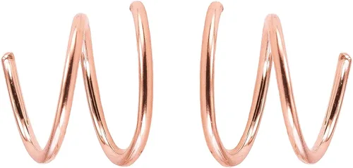 Mini aros de oro ilusión, hacen que 1 piercing parezca 2, aros dobles minimalistas en relleno de oro, regalos para mujeres, hechos a mano por Lotus