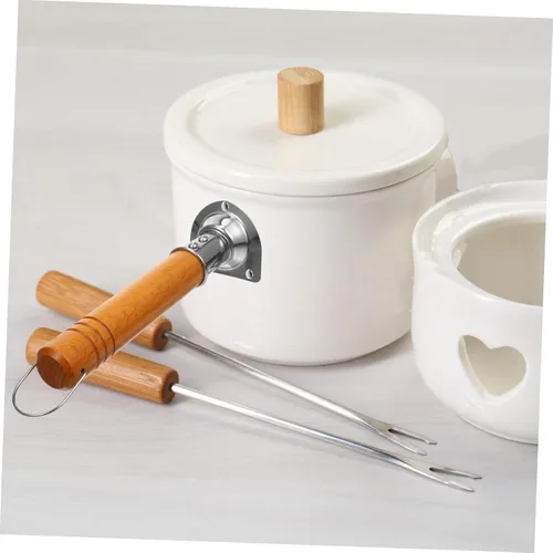 Miniatura 3 de DOITOOL Mango de madera para ollas de cocina universal de madera, mango de repuesto, 2 unidades, agarre de baquelita para olla de leche