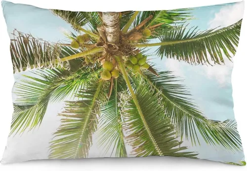 Miniatura 42 de Protector de almohada de playa con palmeras tropicales de 16 x 14 pulgadas, palmeras de playa, paisaje marino costero, decorativo, rectangular