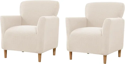 Miniatura 29 de FUANGUI Funda para Sillón de Banquete con Brazos Fundas para Sillas Elásticas Funda para Sillón Club Funda Suave para Sillón Sofá Cubiertas 03