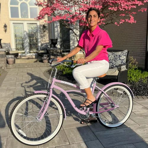 Miniatura 5 de ACEGER Bicicleta de confort para mujer, de 24 y 26 pulgadas, velocidad única y 7 velocidades, bicicleta de ciudad para adultos, marco de acero