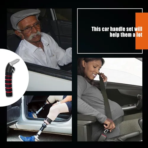 Miniatura 8 de KOUNATSURI Asa de Ayuda para Coche para Ancianos Manija de Puerta de Coche Manija Multifuncional Manija de Pestillo de Puerta de Coche para Personas