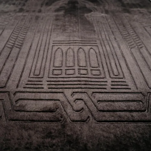 Miniatura 4 de Alfombra de oración – Alfombra turca Janamaz Sajada de felpa suave para hombres y mujeres, alfombrilla de oración lisa y sólida, regalo de Ramadán
