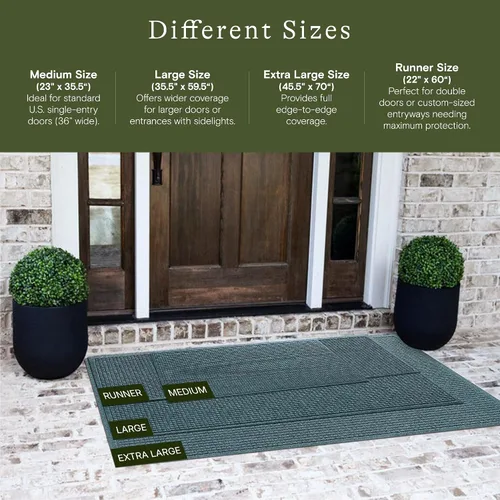 Miniatura 2 de Bungalow Flooring Waterhog - Felpudo para interiores y exteriores, 4 pies x 6 pies, fabricado en EE. UU., cubierta de piso duradera y decorativa