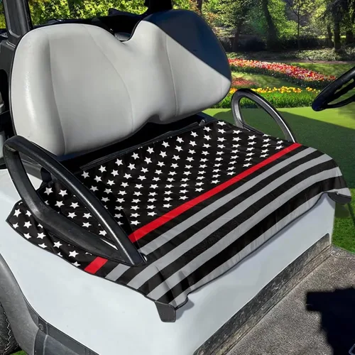 Miniatura 9 de UNICEU Fundas de asiento de carrito de golf, toalla de asiento de carrito de golf de microfibra, ajuste universal para 2 personas, fundas de asiento