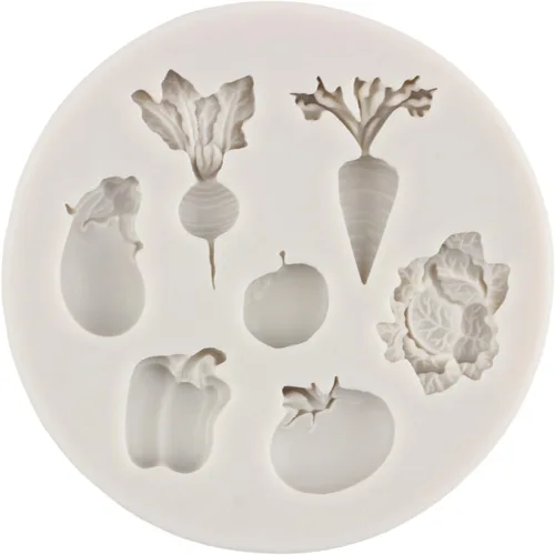 Miniatura 8 de Molde de silicona para frutas y verduras, rábano, tomate, berenjena, repollo, fresa, sandía, plátano, chocolate, fondant, para decoración