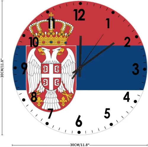 Miniatura 831 de Cheyan Reloj de pared con bandera de Canadá de 12 pulgadas, silencioso, sin tictac, de PVC, funciona con pilas, reloj redondo decorativo, regalo