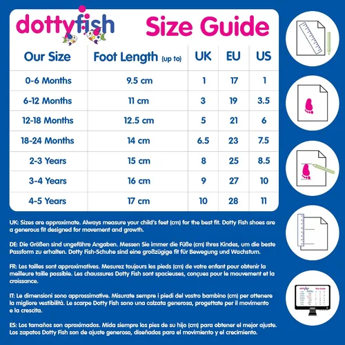 Miniatura 6 de Dotty Fish Zapatos de bebé, zapatos de cuna de cuero con suela suave para niñas