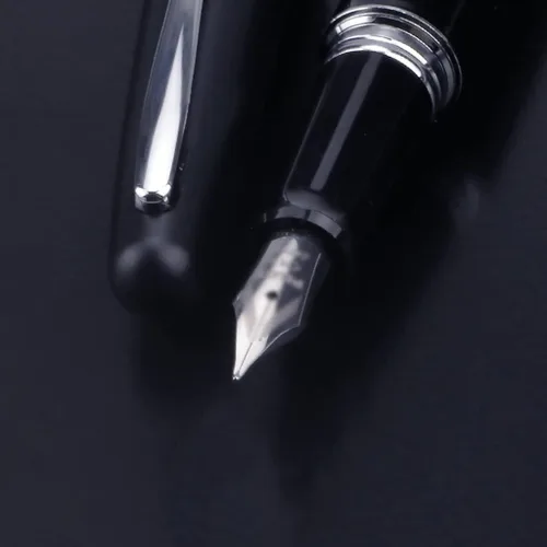 Miniatura 2 de Pluma estilográfica minimalista de lujo con textura de metal, punta fina, coleccionistas, regalo para hombres y mujeres, regalo profesional