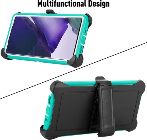 Miniatura 5 de Funda para Galaxy Note 20 con clip para cinturón, protección contra caídas, cuerpo completo, resistente, a prueba de golpes, caídas y polvo, funda