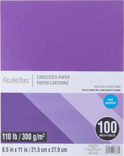 Miniatura 3 de Recollections 100 hojas de papel de cartulina negro pesado de 8.5 x 11 pulgadas, papel sin ácido ni lignina para álbumes de recortes, artes