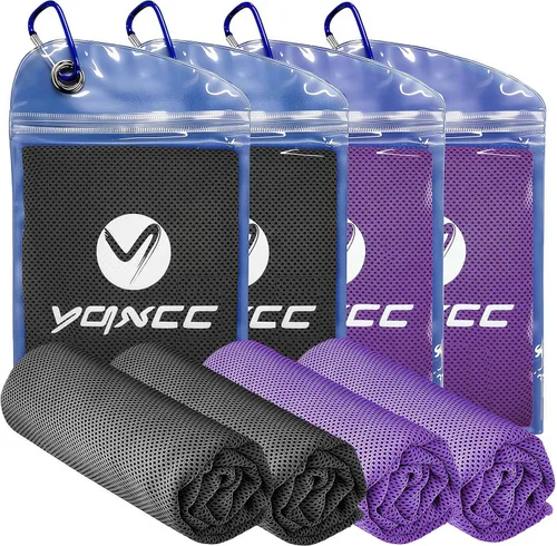 Miniatura 10 de YQXCC Paquete de 4 toallas refrescantes de 40 x 12 pulgadas, toallas de hielo frescas para cuello y cara, trapos de microfibra suaves