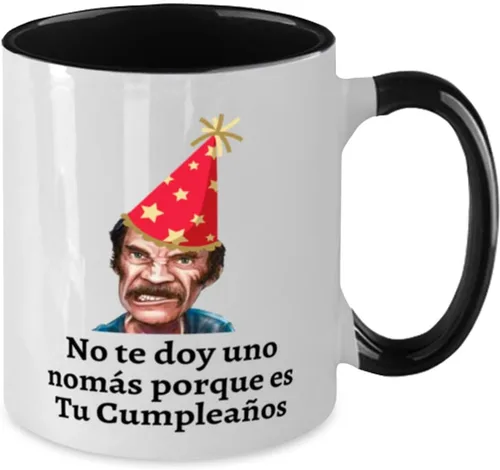 Miniatura 2 de Regalo para cumpleaños taza de café 2 colores negro y blanco no te doy una nomas