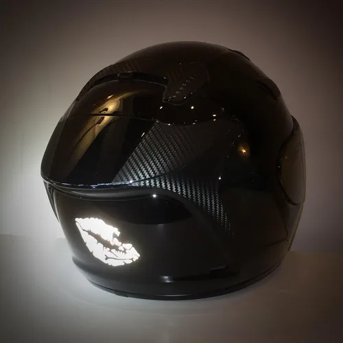 Miniatura 4 de customTAYLOR33 Vinilo reflectante de alta intensidad con diseño de beso de muerte, calavera con huesos cruzados y labios, calcomanía adhesiva